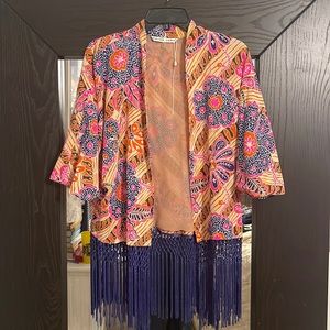 Trina Turk Multi Colored kimono jacket size Small. Purchased at local boutique.